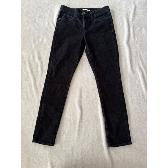 Levi's Womens 311 SHAPING SKINNY CORDUROY PANTS  Size 30 Soft‎ Black - Picture 1 of 11